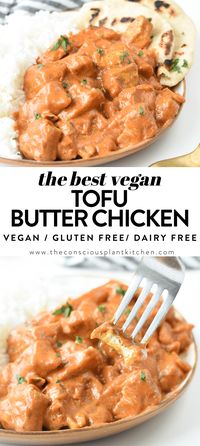 Vegan butter 'chicken' style curry with tofu