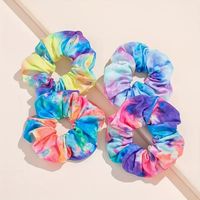 4pcs Bohemian Tie Dye Hair Scrunchies For Women Girls, Soft Fabric Retro Scrunchie Hair Tie Fit For Curly Fine Thick Thin Hair, Vintage, 2000s, affiliate