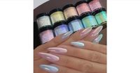 USD 0.80 40% Multicolor Holographic Neon Shimmer Glitter Ice Muscle Aurora Nail Pigment Powder Fine Chrome Rubbing Dust Mirror Polish Decorat