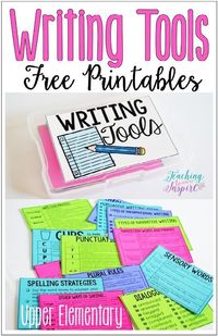 FREE writing printables to use in interactive writing notebooks or in writing toolkits.