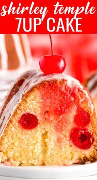 A light and delicious bundt, this Shirley Temple Cake will evoke the inner child in us. Full of lemon lime and cherry flavor this cake is truly addicting!