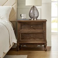 Laurel Foundry Modern Farmhouse® Lundgren Transitional 24'' Tall 2 - Drawer Nightstand with Wood Legs ， Charging Station Space & Reviews | Wayfair