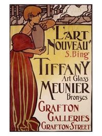 Giclee Print: Art Nouveau Tiffany's Glass : 60x44in