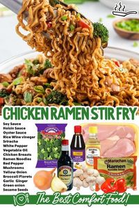 Who doesn’t love a good old-fashioned chicken ramen stir fry? This dish is not only an easy meal to make, but it’s also incredibly tasty, with tender chicken, crisp veggies, and ramen noodles all mixed in a savory sauce.