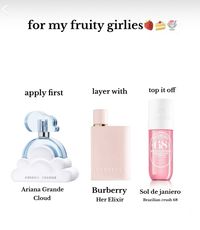 Perfume combos, fruity