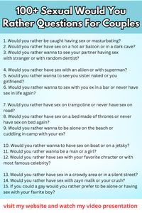 1000+ Would you rather questions for couples from funny to dirty edition