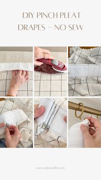 DIY Pinch Pleat Drapes - No Sew Method - Stefana Silber