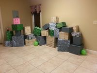 Hand painted Minecraft boxes for building