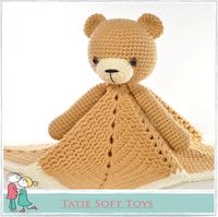 Lovey Blanket Bear Security Blanket Teddy Crochet pattern by TatieSoftToys