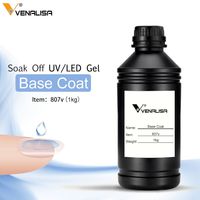 Venalisa 1kg High Quality Top Coat With Sticky Layer UV Gel Nail Polish. Use steps of high quality top coat gel 1)washing hands, wiping nail with nail file