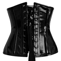 The Black Patent Corset Top is a multipurpose garment that can be used for tight-lacing, body shaping, and waist training. It is a wise investment for achieving your desired physique or appearance. Additionally, the corset stands out and brings attention to the wearer. The Under Bust Corset offers significant support for the lumbar, midsection, and lower back, potentially improving posture during daily activities. Its sturdy design, with Heavy Duty Steel Boning, guarantees long-lasting durabilit