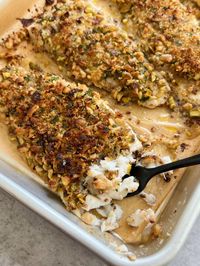 Walnut & Pistachio Crusted Flounder - Something Nutritious