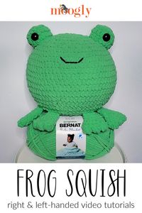 The Frog Squish Tutorial will show you how to make this fun cuddly amigurumi pal - in both right and left-handed video tutorials! Follow along with the free written crochet pattern on Moogly! via @moogly