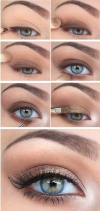 Very natural eyes make up for your wedding day