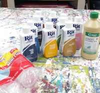 Rit Dye and 91% isopropyl alcohol to make alcohol ink