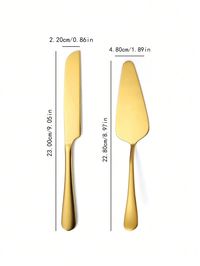 1pc/2pcs Stainless Steel Cake Shovel Knife Dessert Bread Pastry Cutter | SHEIN EUQS