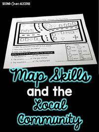 This is perfect for teaching first grade map skills, community helpers, and all about the the local community. These first and second grade social studies activities will help students develop map skills while learning all about community helpers and their local community.