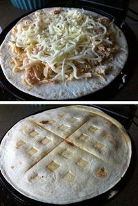 23 Things You Can Cook In A Waffle Iron | Waffle Iron Quesadilla