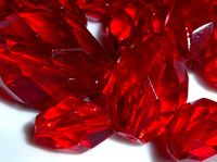 48 Vintage Red Faceted Beads  6 Sizes of by FourthEstateSale, $6.00