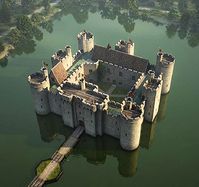 Bodiam Castle, East Sussex, England. http://www.castlesandmanorhouses.com/photos.htm Bodiam Castle is a 14th-century moated castle. It was built in 1385 by Sir Edward Dalyngrigge, a former knight of Edward III, with the permission of Richard II, to...