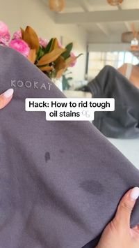 This method is my go-to for removing both old and fresh oil stains on your favourite clothing! This week my daughter put her lipbalm through the dryer and it left oil marks on all our clothes 🙃 so this method has been our saviour this week!