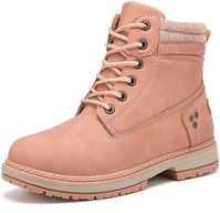 Amazon.com | Geddard Ankle Hinking Boots For Women Low Heel Womens Fashion Cute Combat Booties Pink Platform Boots Size 6 | Ankle & Bootie