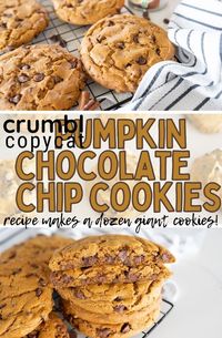 Crumbl Pumpkin Chocolate Chip Cookie - Cooking With Karli