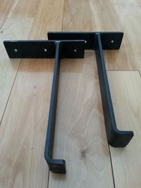 Hand forged 11 Black Iron Shelf Brackets by DirtFrogFurniture