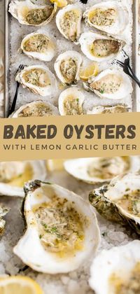 Baked Oysters are a great appetizer for entertaining or as a main meal. They're easy to prepare and are made with lemon garlic butter. Make them for your next party or holiday meal!