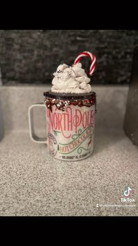 Santas hot chocolate christmas mug with fake whipped cream!