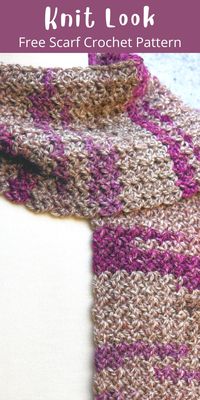 With this Beginner Crochet Scarf, you can use only two stitches to create this Double Moss stitch copycat knit look. Single crochets and chains are all you’ll need. It’s that little bit of texture that gives you a look of Double Moss stitch or even a Mock Rib. It’s subtle and elegant, perfect for anyone.