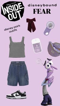 realistic disney park outfit, inside out fear disneybound #disneybound #insideout