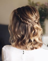 Bob Wedding Hairstyles Ideas For 2022 [Guide And FAQs] ★ bob wedding hairstyles half up with braids bridal_hairstylist