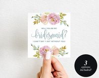 $6.50 - Will You Be My Bridesmaid Wine Label Printable, Wine Label Template, Maid of Honor, Bliss Paper Boutique, PDF Instant Download #BPB326_5