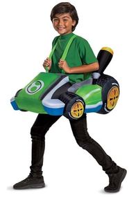 This is a Kids Inflatable Yoshi Cart Costume.