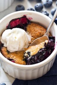 Blueberry Cobbler For Two