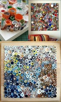 Rolled gradient wall art 15 Ways to Upcycle Old Magazines