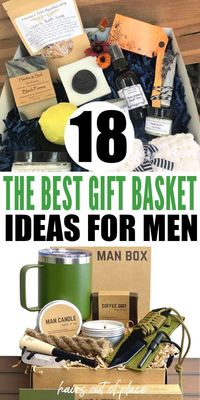 The MOST clever, easy gifts basket ideas for your man, coworker, dad, date, brother, or whoever else! These 18 gift basket ideas make for some of the best gift ideas and will give a variety of goodies to enjoy. You can't go wrong with a gift basket!