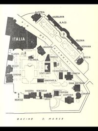 The Giardini, with the book pavilion marked “4” on the plan