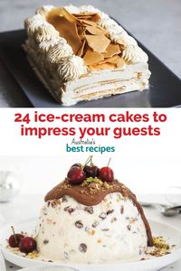 From logs and loafs to classic cake-shapes, Viennetta imitations to Christmas showstoppers – these are all the frozen ice cream cakes that you want in your repertoire. (But they’re a lot easier than they look.) Warning: expect the best kind of brain freeze!