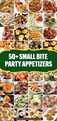 Get ready for holiday parties by checking these 50+ small bite party appetizers! All these finger food recipes are party favorites in their home during the holiday season!