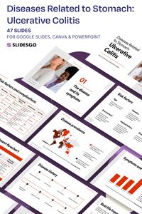 Download the Diseases Related to Stomach: Ulcerative Colitis template for PowerPoint or Google Slides

#Slidesgo #FreepikCompany #presentations #themes #templates #GoogleSlides #PowerPoint #GoogleSlidesThemes #PowerPointTemplate  #Professional #Simple #White #Geometric #Picture #Medical #Health #Minimalist #Disease #Formal #Canva #CanvaTemplate #presentationideas #presentationdesign #powerpointdesign