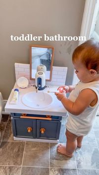 Angelica Williams on Instagram: "I linked all the products I used for this project in my Amazon storefront, link is in my bio 🤍 #montessori #montessoriathome #montessoribathroom #montessoriactivity #montessoriactivities #kidsbathroom #montessoritoddler"