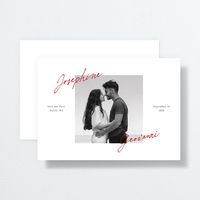 Contrast Type Save the Date Cards Jewel Red Signature smooth No