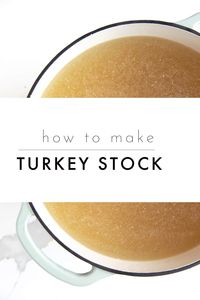 Learn How to Make Turkey Stock using the leftover bones, carcass, neck, and giblets from your Thanksgiving turkey. Use it to make nourishing soups and stews or freeze it for later.