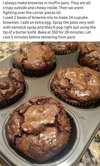 Bake brownies in a muffin tin!