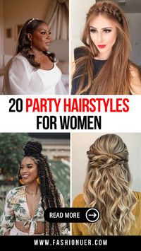 Get ready to impress with these 20 party hairstyles for women that are perfect for any occasion. Whether you want stylish party hairstyles or something more elegant, these looks offer a variety of options for every vibe. From sleek updos to voluminous curls, these party hair ideas will ensure you’re the center of attention. Discover trendy party hairstyles that keep you looking chic all night long. Try these elegant party hairstyles to elevate your event look and be party-ready in no time.