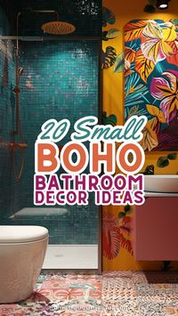 Transform your small bathroom into a boho oasis with these 20 charming bathroom decor ideas! From dreamy wall hangings to earthy accents, these boho-inspired touches will add warmth and style to your space. Whether you're aiming for a chic and colorful modern look or a cozy bohemian vibe, these bohemian bathroom decor ideas are sure to inspire your next bathroom remodel. Dive into the world of vibrant boho bathroom decor ideas and infuse your space with personality and charm!