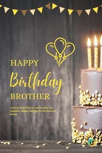 Celebrate your brother's birthday with our 200+ Happy Birthday Wishes for Brother to make his day special. Also express your love and admiration for your brother. Follow us to get more unique birthday wishes.