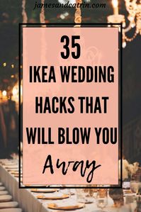 Weddings are expensive so if you can use some Ikea hacks to create beautiful decor then it's got to be a good idea! These awesome Ikea wedding hacks use some pretty plain items transformed into something gorgeous for your wededing. There are so many great ideas to use Ikea hacks for weddings, you will definitely be inspired for the big day. #ikeahacks #weddinghacks #ideas #inspiration #diyikeawedding